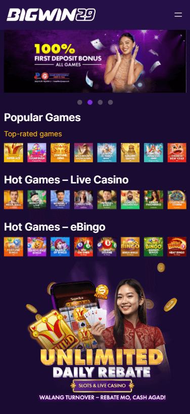 Bigwin29 Casino screenshot