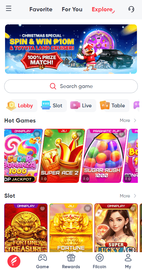 Filbet Casino screenshot